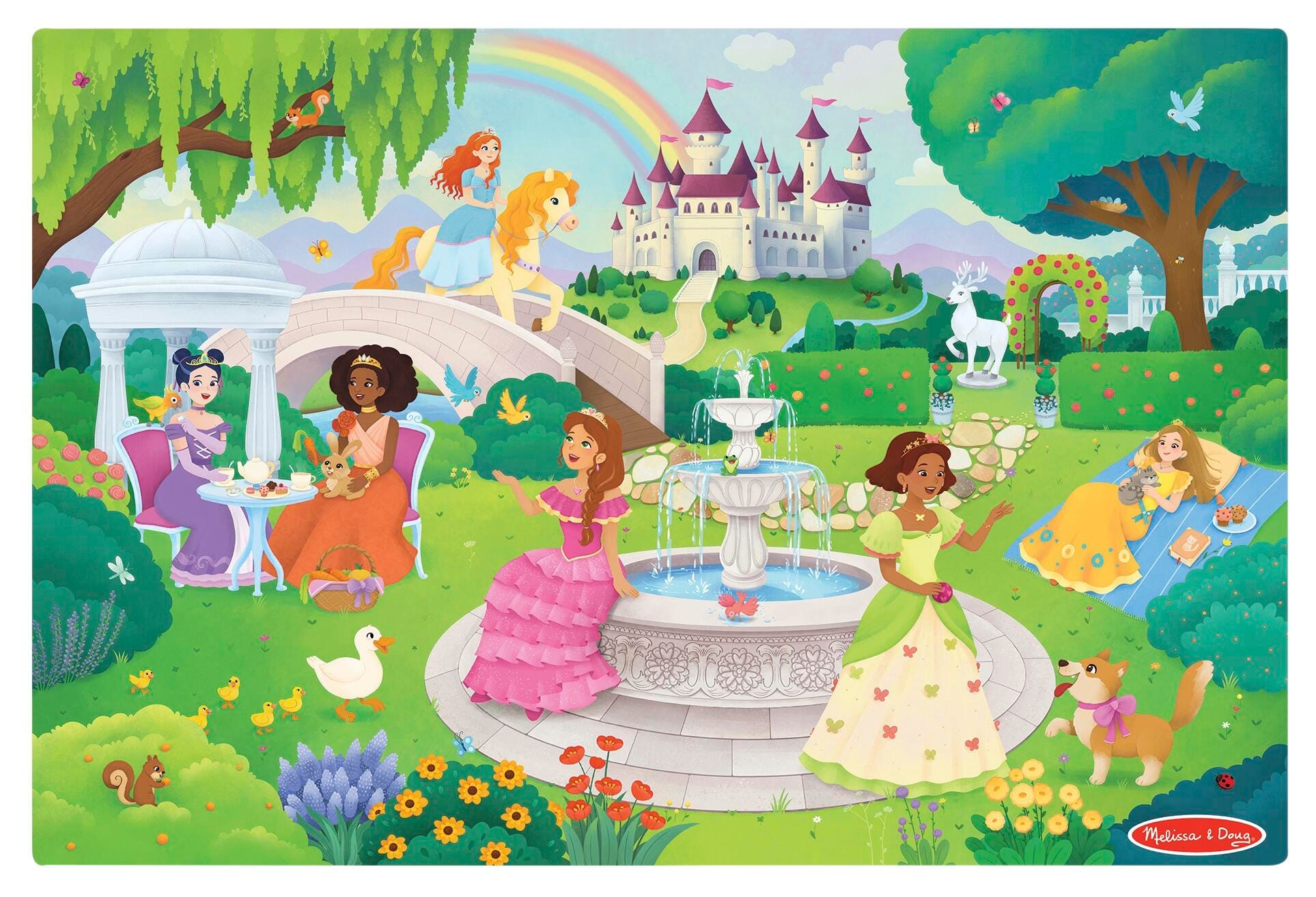 Melissa & Doug Fairy Tale Castle Floor Puzzle, 24 x 36 Inches, 48